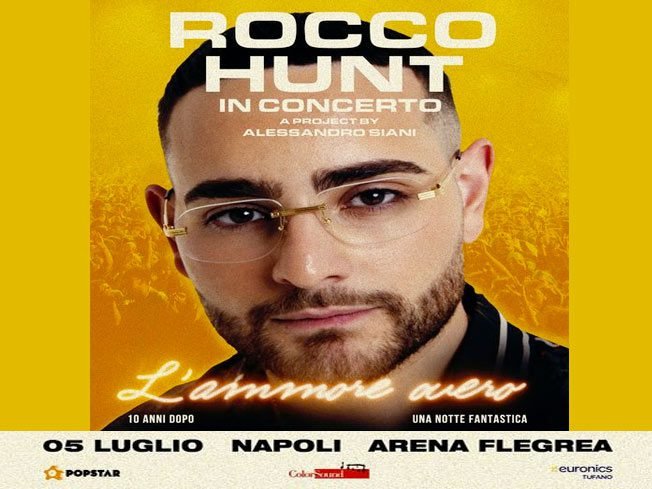 Rocco Hunt in concerto a Napoli il 5 Luglio 2023