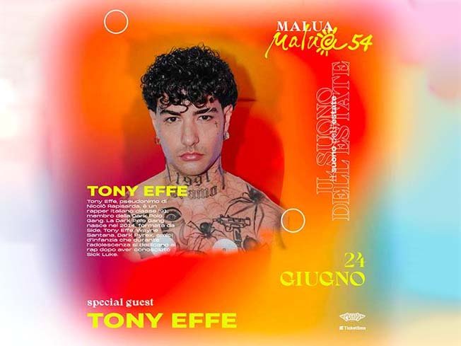 tonyeffe-240623 Tony Effe live al Malua54 di Lido di Spina il 24 Giugno 2023