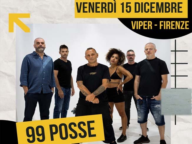 99 Posse in concerto al Viper di Firenze il 15 Dicembre 2023