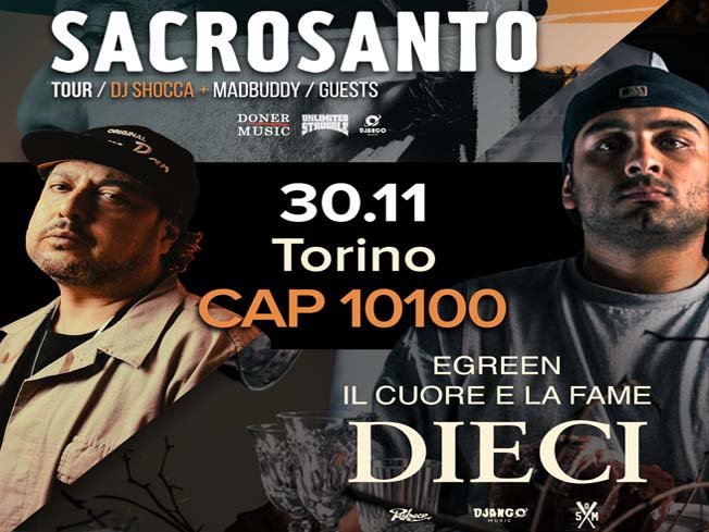 Egreen e Dj Shocca live a Torino il 30 Novembre 2023