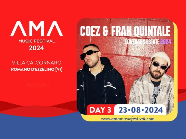 Coez & Frah Quintale + Il tre in concerto a Romano D'Ezzellino (Vicenza) il 23 Agosto 2024