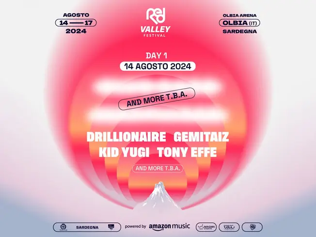 redvalley-fest-2024-day1 Gemitaiz, Drillionaire, Tony effe e Kid Yugi in concerto a Olbia il 14 Agosto 2024
