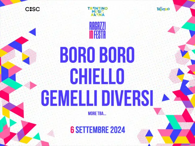 Boro, Chiello e Gemelli Diversi in concerto a Trento il 6 Settembre 2024