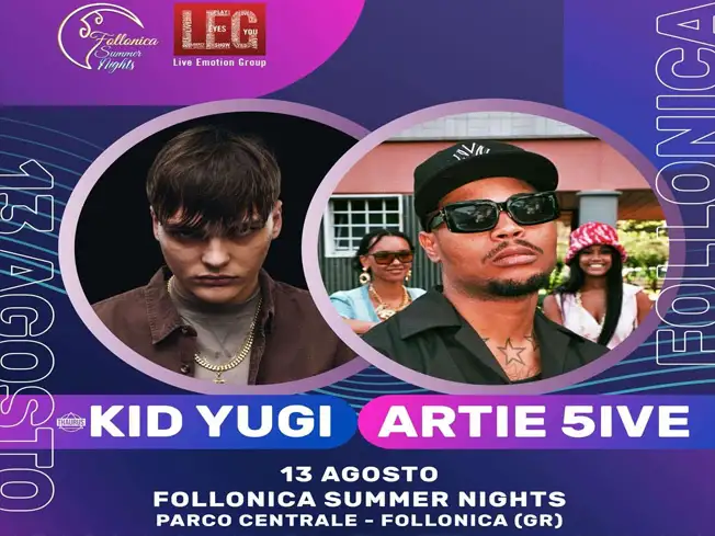 kidyugi-artie-5ive-130824 Kid Yugi e Artie 5ive in concerto a Follonica