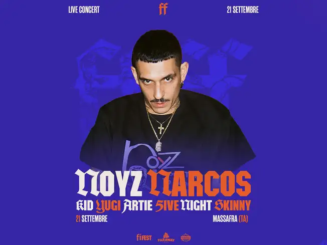 noyz-narcos-210924 Noyz Narcos, Kid Yugi, Artie 5ive e tanti altri in concerto a Massafra il 21 settembre 2024