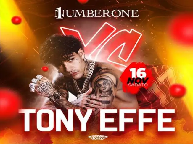 Tony Effe al Number One di Brescia il 16 Novembre 2024