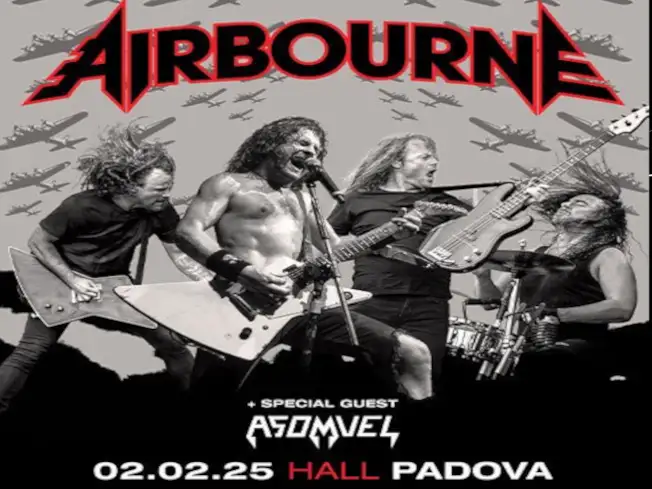 Airbourne in concerto a Padova il 2 Febbraio 2025