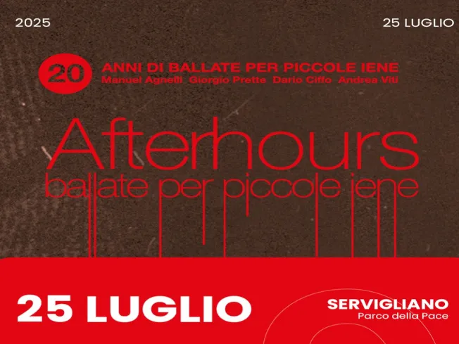 Afterhours in concerto al NoSound Fest di Servigliano (FM) il 25 Luglio 2025