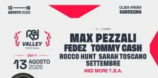 Max Pezzali, Tommy Cash, Fedez, Rocco Hunt, Sarah Toscano e Settembre in concerto a Olbia il 13 Agosto 2025
