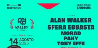 Sfera Ebbasta + Morad + Paky + Tony Effe + Alan Walker @ Red Valley Festival (Olbia) Alan Walker, Sfera Ebbasta, Morad, Paky e Tony Effe in concerto a Olbia il 14 Agosto 2025