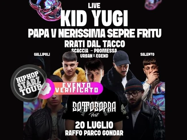 KidYugi-200725 Kid Yugi, Nerissima Serpe, Papa V e tanti altri live in concerto a Gallipoli il 20 Luglio 2025