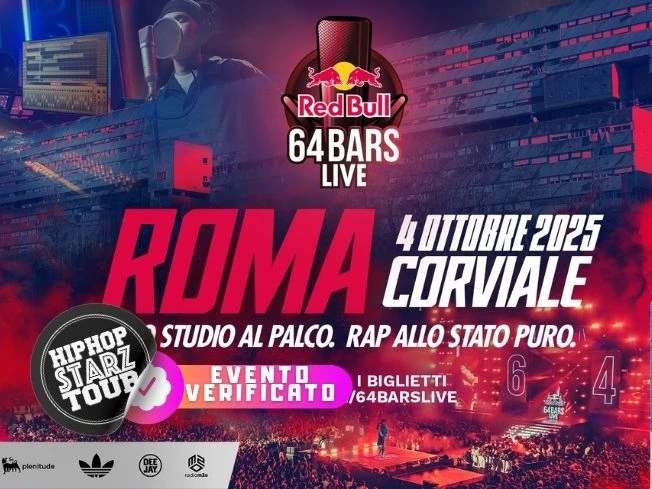 Noyz, Ele A, Lacrim e Baby Gang in concerto al Red Bull 64 Bars Live di Corviale a Roma il 4 Ottobre 2025