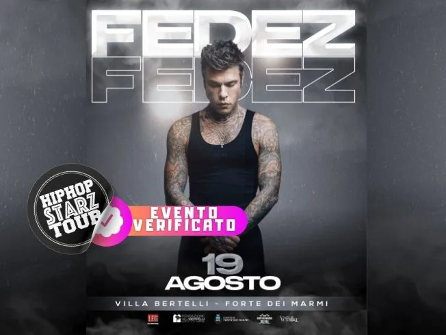 Fedez live a Forte dei Marmi il 19 Agosto 2025