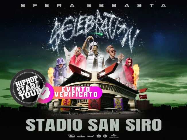 Sfera Ebbasta in concerto allo Stadio San Siro di Milano l'8 Luglio 2026