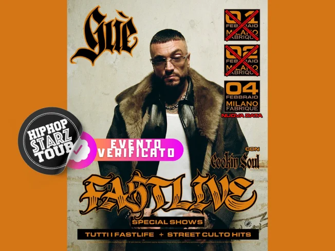 Guè in concerto al Fabrique di Milano il 4 Febbraio 2026 con il suo Fastlife Show